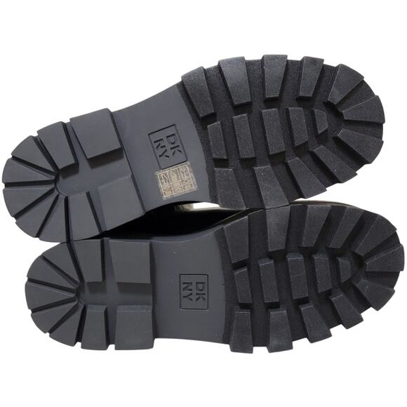 DKNY Women Senni Lug Sole Chunky Chelsea Boots Size US 5M Black Faux Leather - Picture 5 of 6